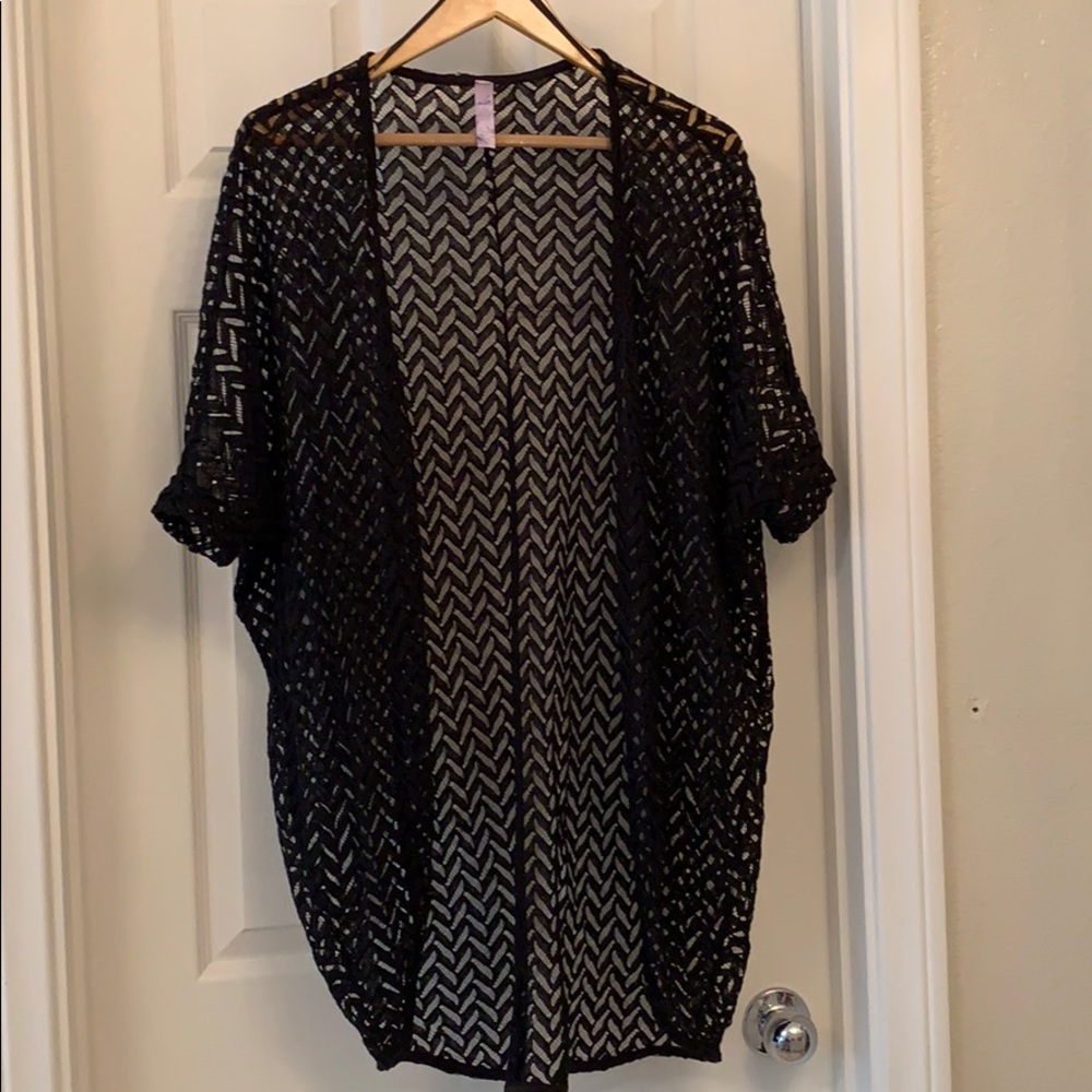 Mesh long cardigan